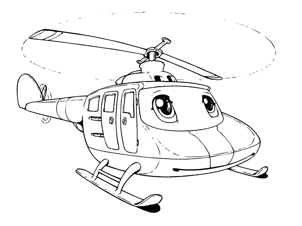 Вертолеты раскраски детские