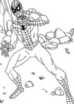 Черно-белые картинки Человек-паук для раскрашивания