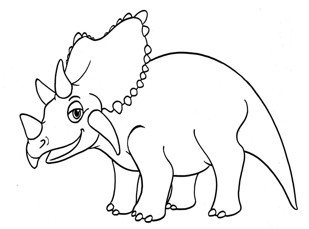 Динозавры. Раскраска для малышей, с карандашами (4 цвета)
