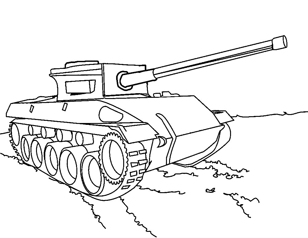 Раскраски для детей танки