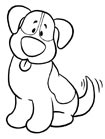 Черно-белые картинки собаки для раскрашивания