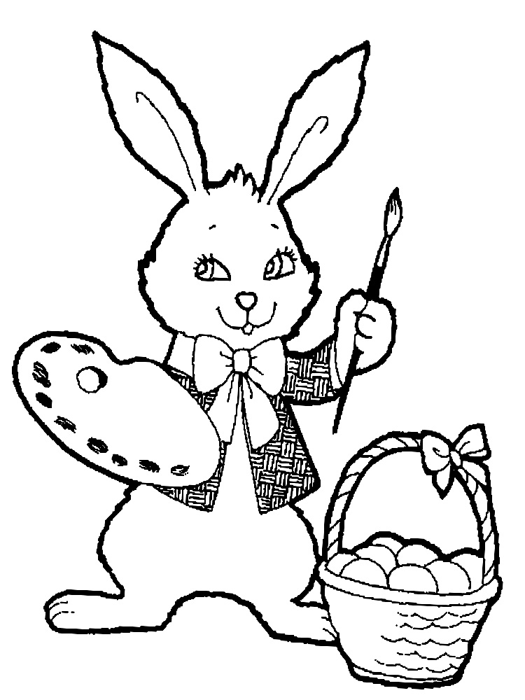 Детские раскраски с зайцами