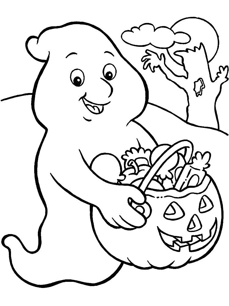 Хэллоуин раскраски для малышей
