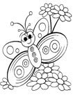 Детские раскраски с бабочкой