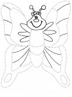 Обвести по точкам рисунки с бабочкой и раскрасить их