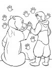 Раскраски для девочек братец медвежонок