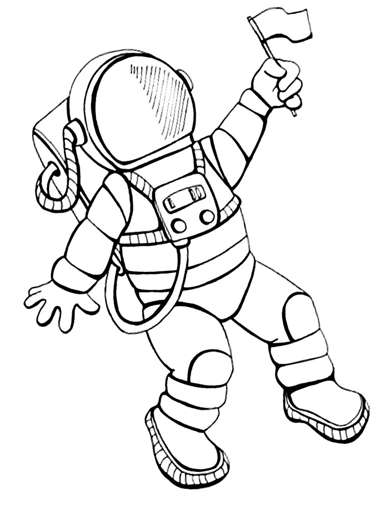 Раскраски для девочек космонавты