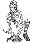 Нарисовать по точкам и раскрасить Человек-паук